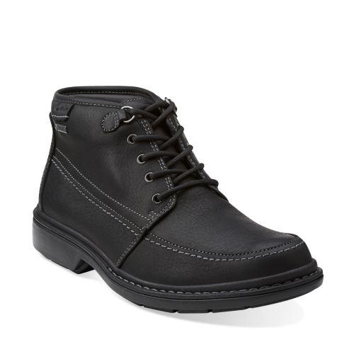 Clarks Rockie Top Gtx In Black Leather