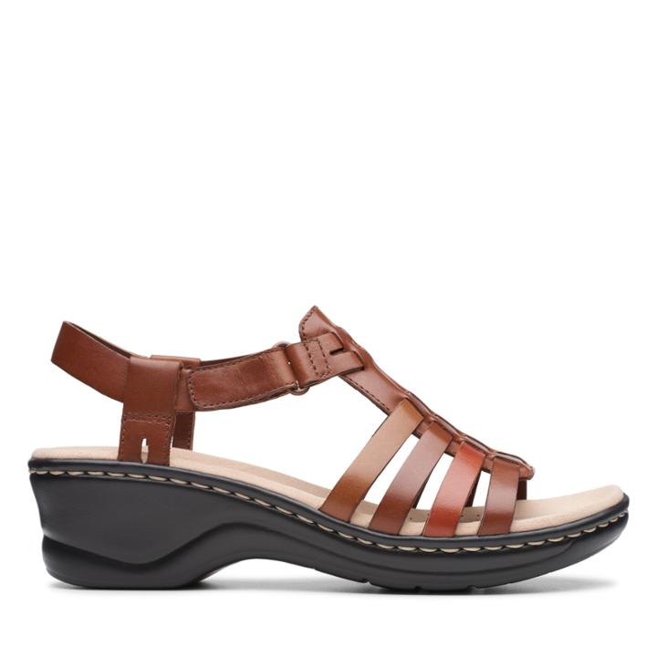 Clarks Lexi Bridge - Tan Combi Leather - Womens 7.5