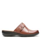 Clarks Leisa Sadie - Dark Tan Leather - Womens 5