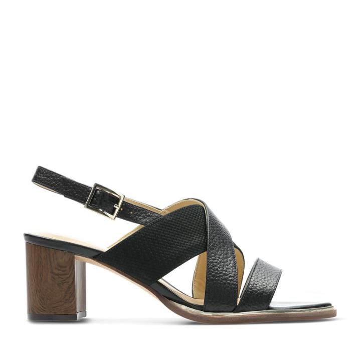 Clarks Ellis Tilda - Black Leather - Womens 8.5
