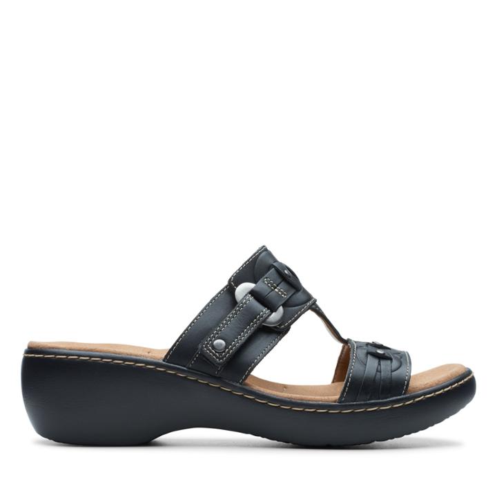 Clarks Delana Macrae - Black Leather - Womens 6