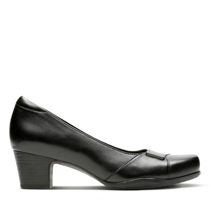 Clarks Rosalyn Belle - Black Leather - Womens 10