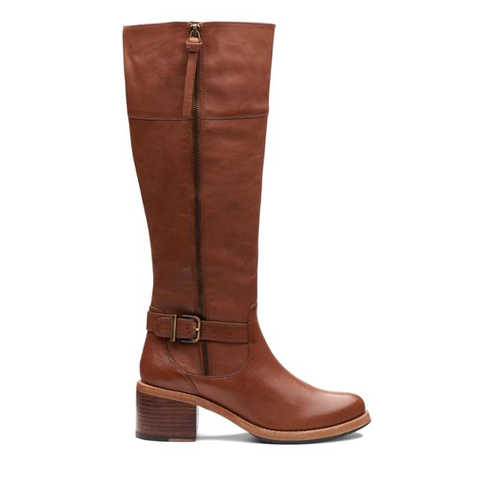 Clarks Clarkdale Sona - Dark Tan Leather - Womens 6