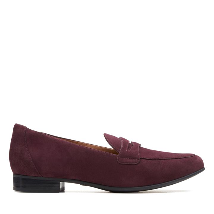 Clarks Un Blush Go - Aubergine Suede - Womens 5.5