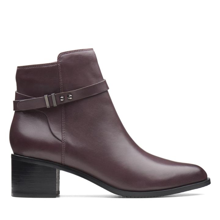 Clarks Poise Freya - Aubergine Leather - Womens 7.5