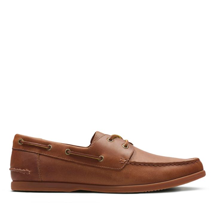 Clarks Morven Sail - Tan Leather - Mens 7
