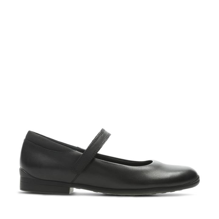 Clarks Jamie Star - Black Leather - Childrens 1.5