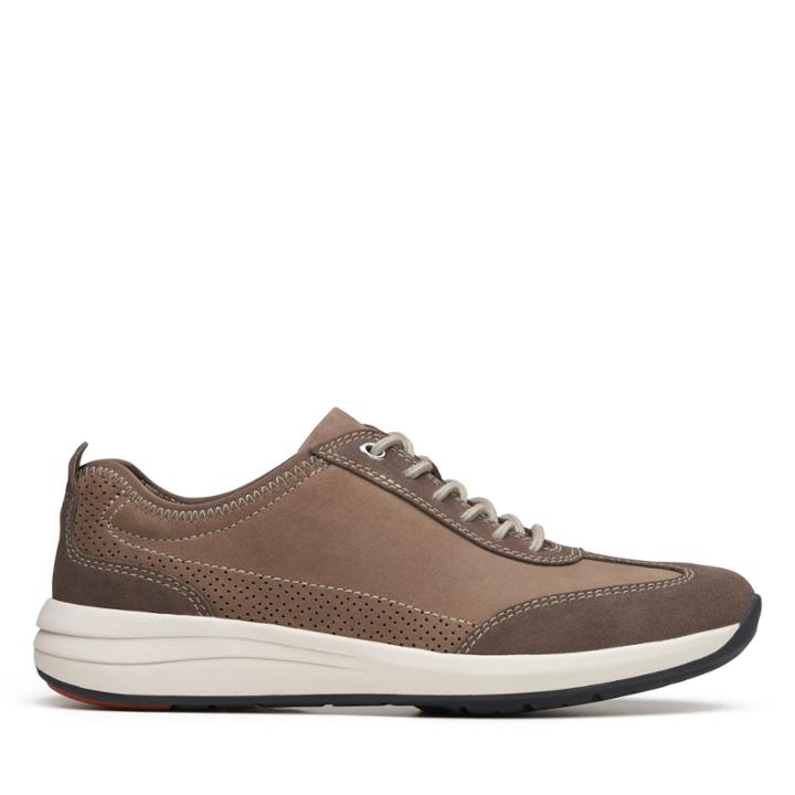 Clarks Un Coast Lace - Taupe Nubuck - Mens 7
