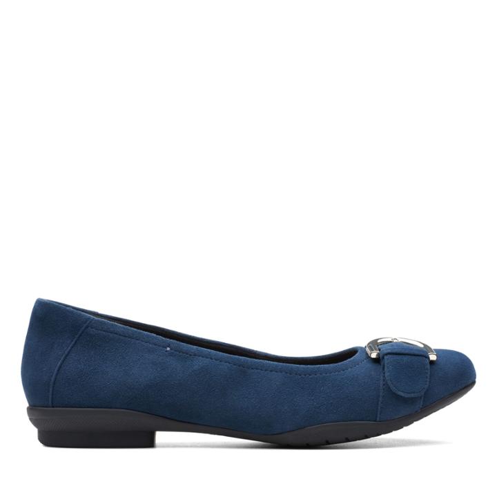 Clarks Neenah Lark - Navy Suede - Womens 8.5