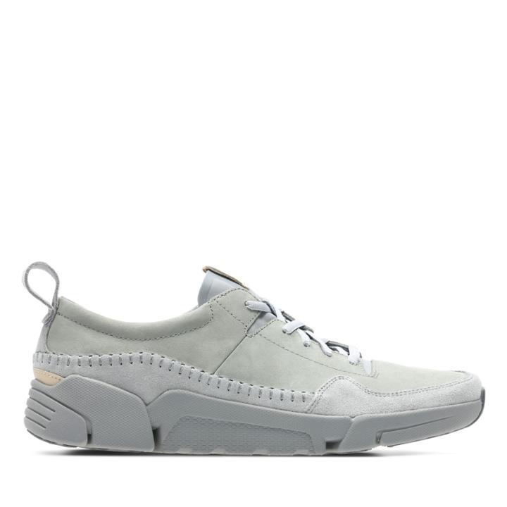 Clarks Tri Active Run - Grey Nubuck - Mens 8
