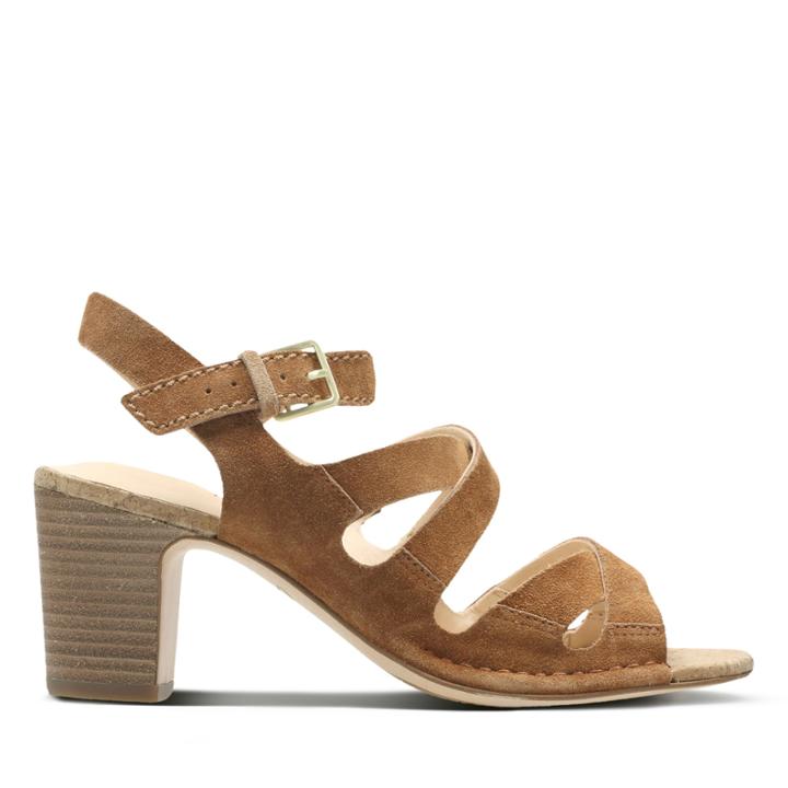 Clarks Spiced Ava - Tan Suede - Womens 7.5