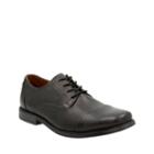 Clarks Holmby Cap In Black Leather