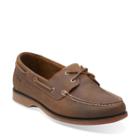 Clarks Port View In Mahogany Leather
