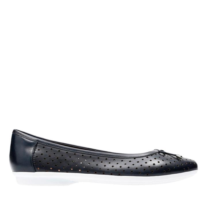 Clarks Gracelin Lea - Navy Leather - Womens 10