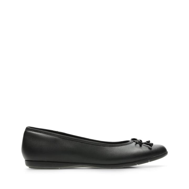 Clarks Jesse Shine - Black Leather - Childrens 1.5