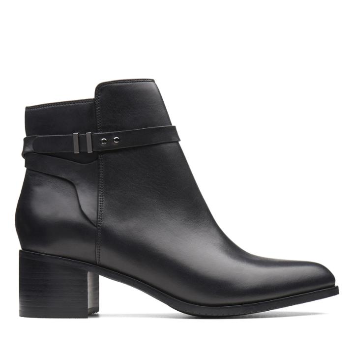Clarks Poise Freya - Black Leather - Womens 8