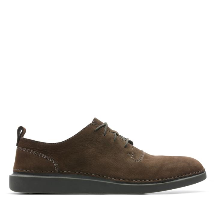 Clarks Hale Lace - Dark Brown Nubuck - Mens 8.5