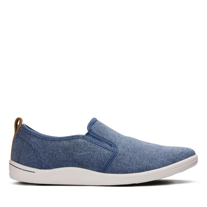 Clarks Mapped Slip - Blue Fabric - Mens 9.5