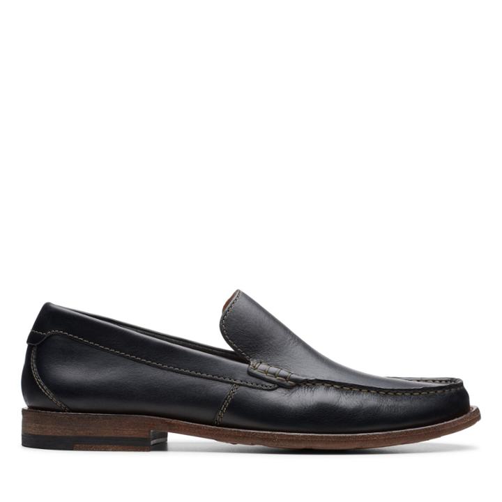 Clarks Pace Barnes - Black Leather - Mens 9.5