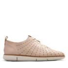 Clarks Tri Etch - Nude Pink Leather - Womens 8.5