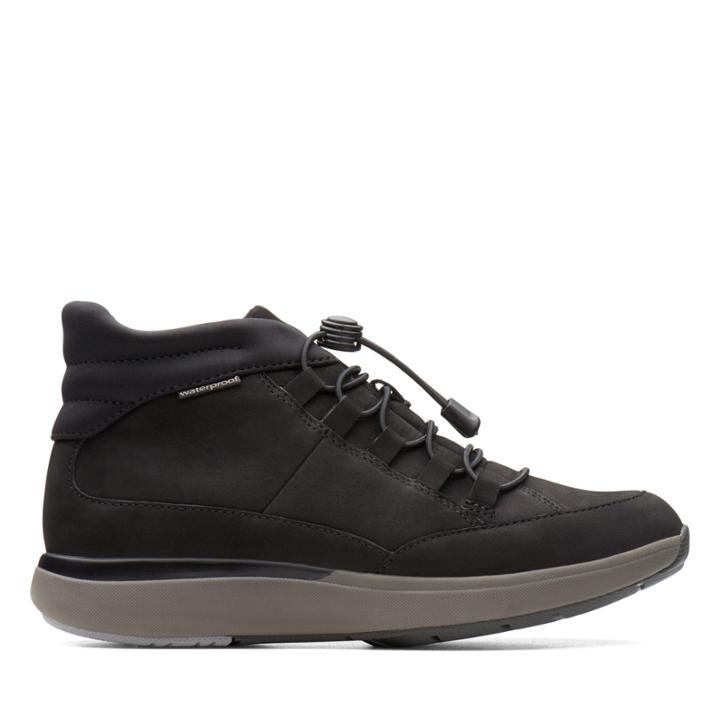 Clarks Un Cruise Mid - Black Nubuck - Womens 8