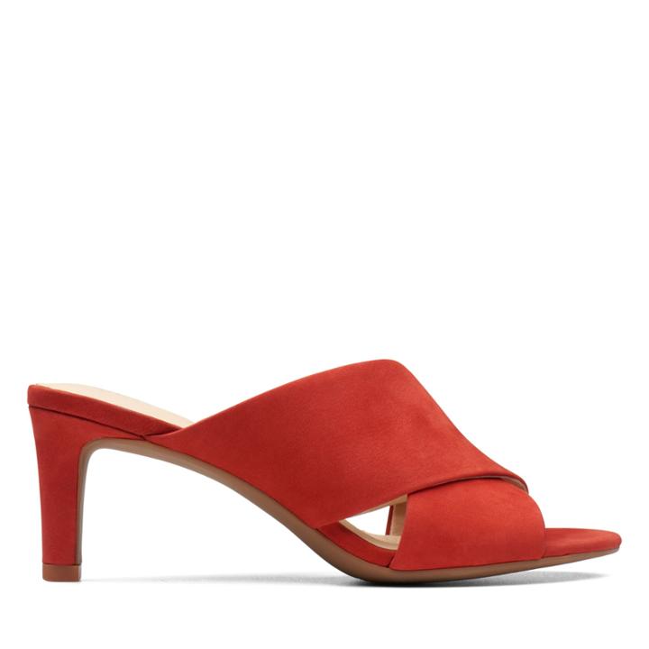 Clarks Laureti Claire - Red Nubuck - Womens 9.5