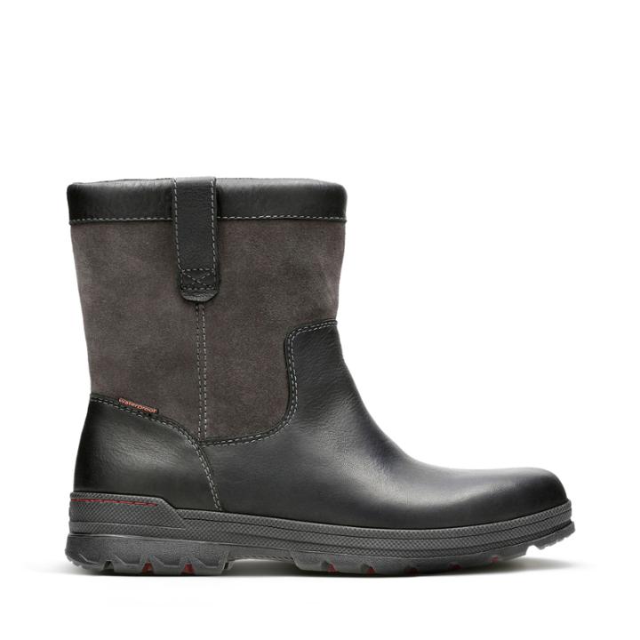 Clarks Ryerson Peak - Black Leather - Mens 7.5