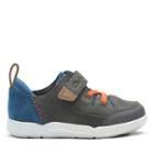 Clarks Tri Dash First - Grey Combi Leather - Childrens 5.5