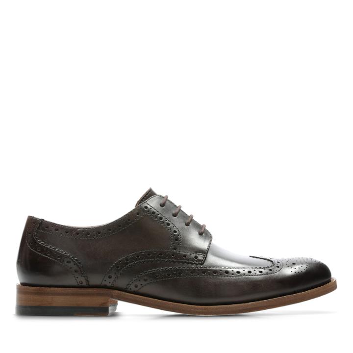Clarks James Wing - Dark Brown Leather - Mens 12