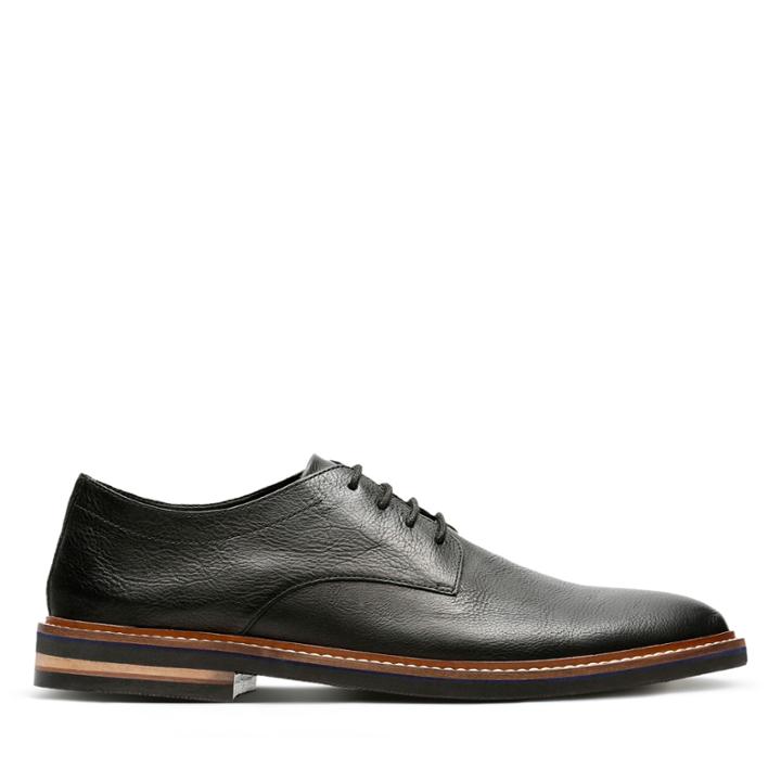 Clarks Dezmin Plain - Black Leather - Mens 8.5