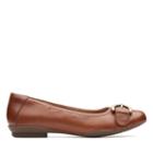 Clarks Neenah Lark - Dark Tan Leather - Womens 9