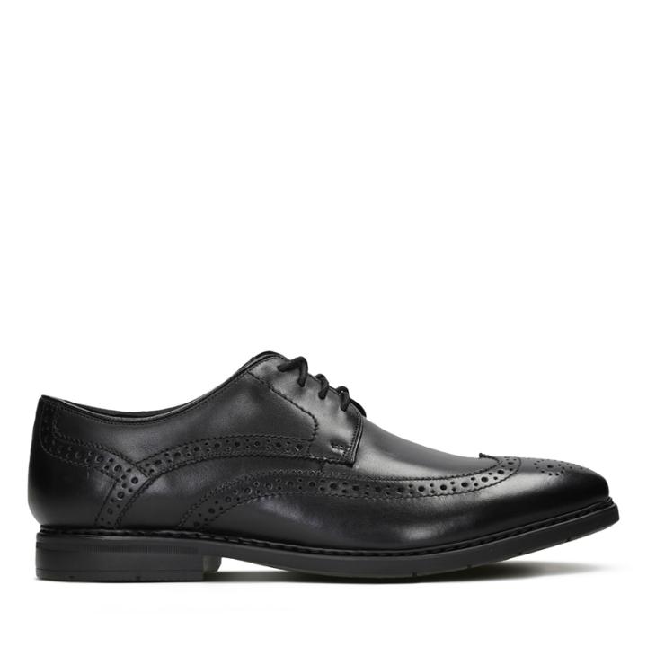 Clarks Banbury Limit - Black Leather - Mens 9.5
