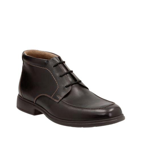 Clarks Tifton Top In Black Leather