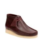Clarks Wallabee Boot In Burgundy Tumbled