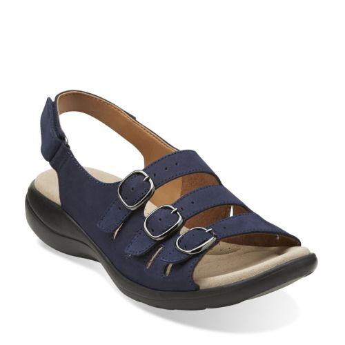 Clarks Saylie Medway In Navy Nubuck