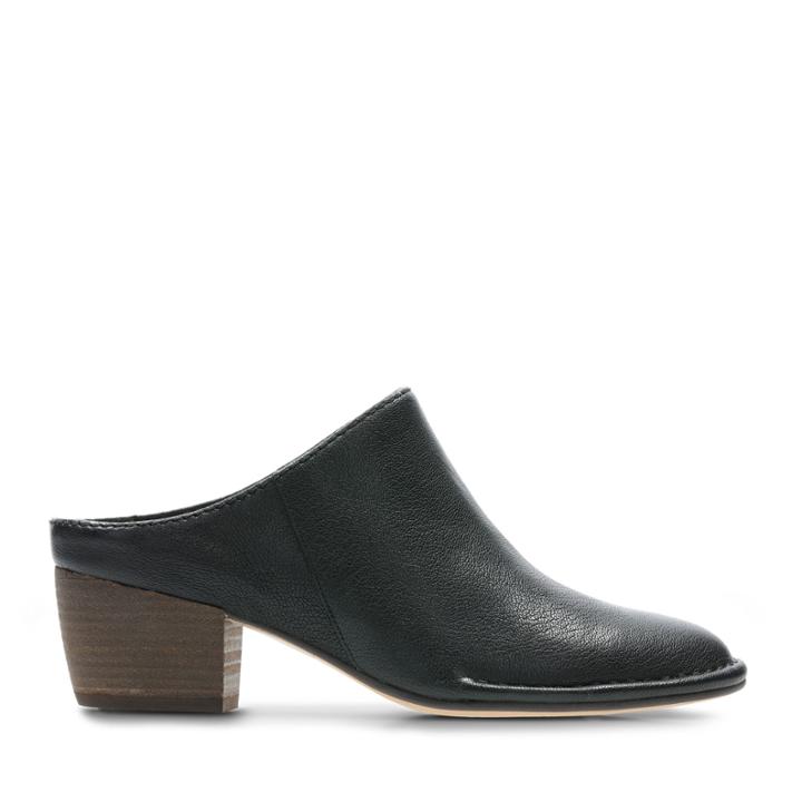 Clarks Spiced Isla - Black Leather - Womens 7