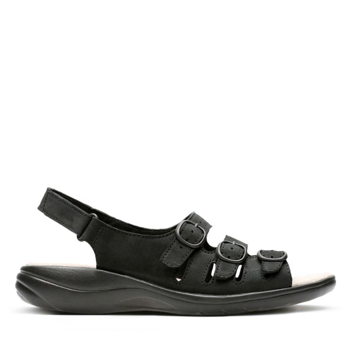 Clarks Saylie Quartz - Black Nubuck - Womens 5