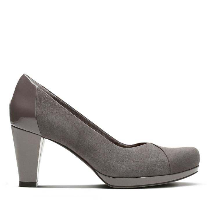 Clarks Chorus Carol - Dark Grey Combi - Womens 9