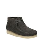 Clarks Wallabee Boot In Grey Warm Lined Suede