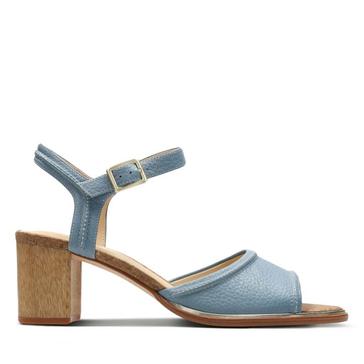 Clarks Ellis Clara - Blue Leather - Womens 7