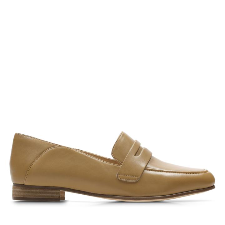 Clarks Pure Iris - Light Tan Leather - Womens 8.5
