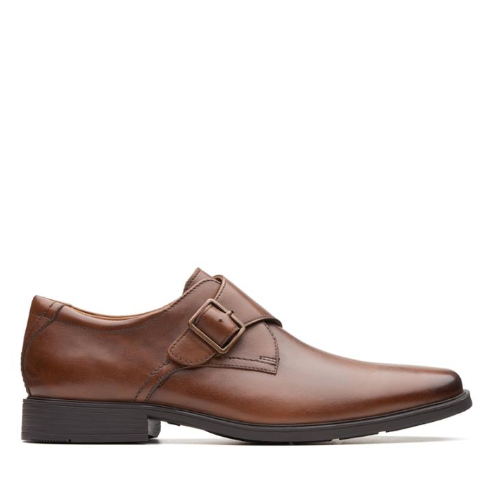 Clarks Tilden Style - Dark Tan Leather - Mens 9.5