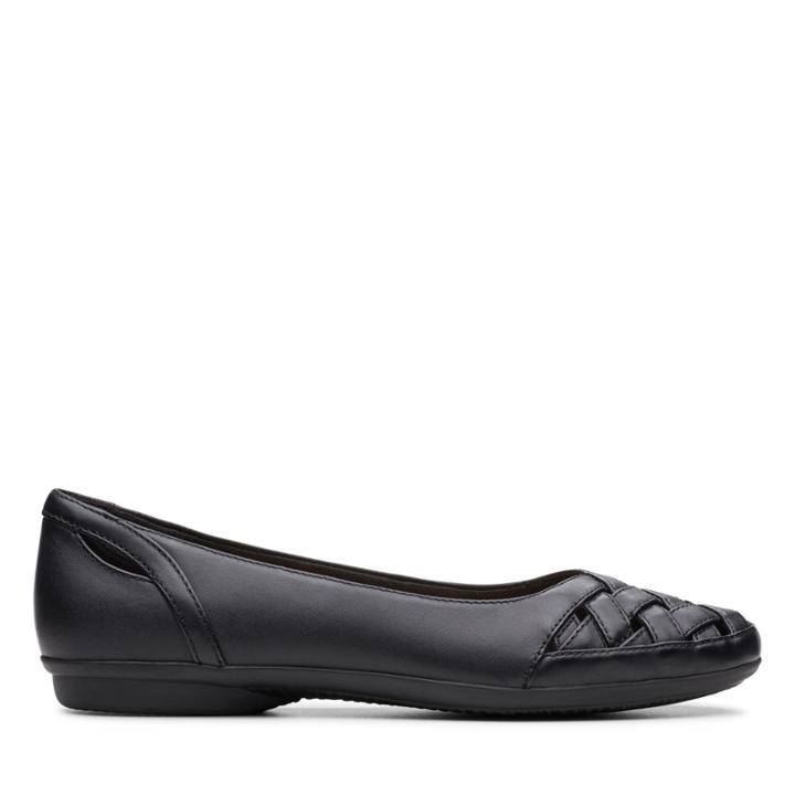 Clarks Gracelin Maze - Black Leather - Womens 7.5