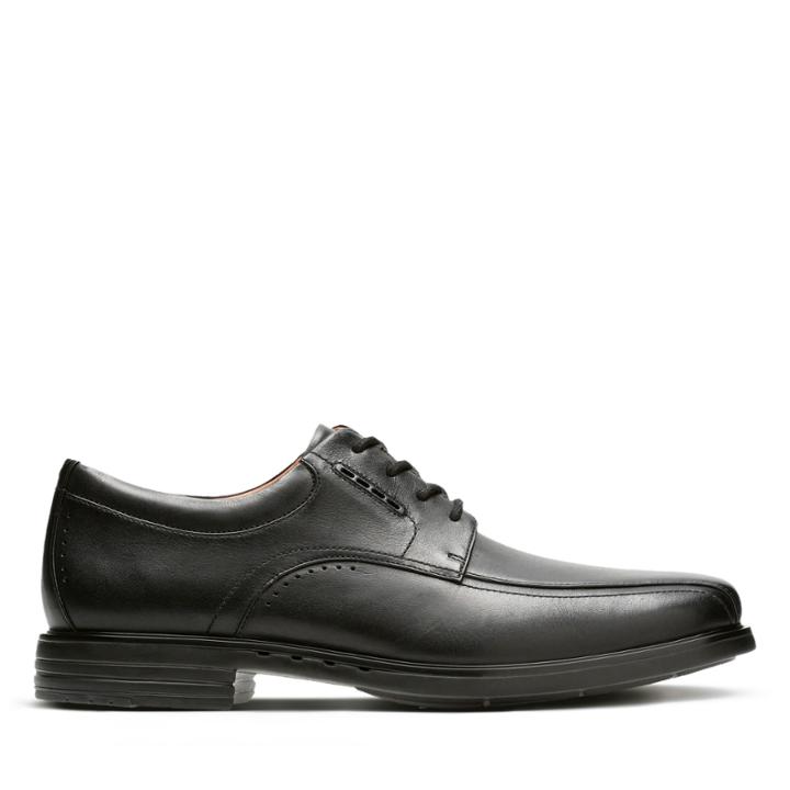 Clarks Unkenneth Way - Black Leather - Mens 10