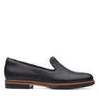 Clarks Frida Loafer - Black Leather - Womens 6.5