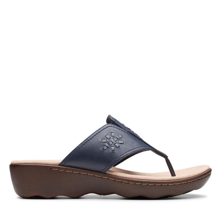 Clarks Phebe Mist - Navy Leather - Womens 9