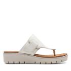 Clarks Un Karely Sea - White Leather - Womens 9