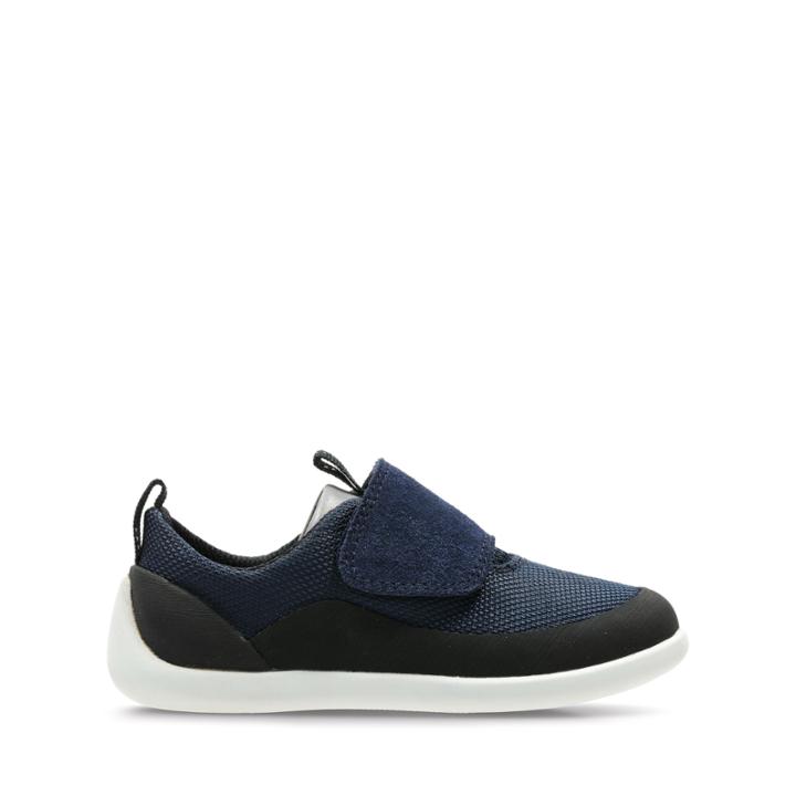 Clarks Play Spark - Navy Synthetic - Childrens 5