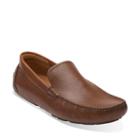 Clarks Davont Drive In Tan Tumbled Leather