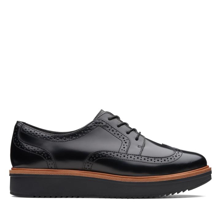 Clarks Teadale Maira - Black Leather - Womens 8